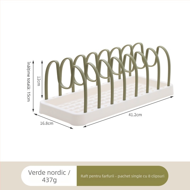 Raft pentru farfurii - demontabil, pliabil, mobil (din plastic; fără montaj)