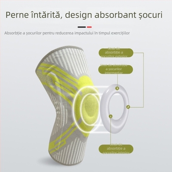 Genunchi sport – manșon protector pentru articulația genunchiului, din poliester, fibre elastice dienă, nylon și spandex, pentru baschet, fotbal, alergare și fitness