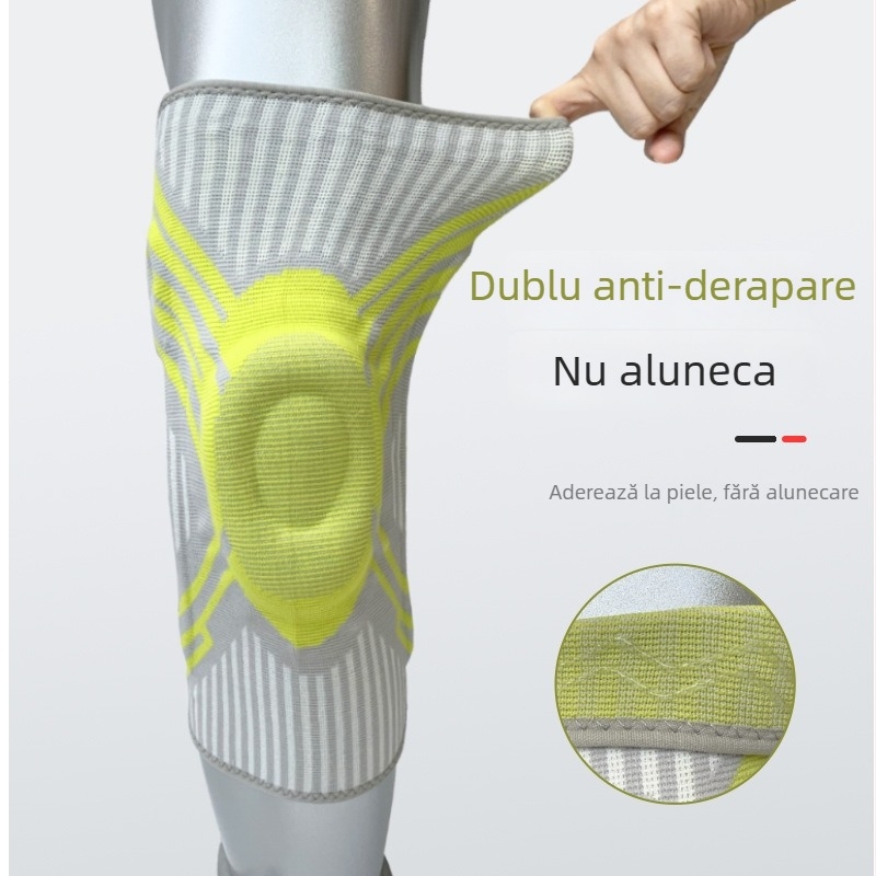Genunchi sport – manșon protector pentru articulația genunchiului, din poliester, fibre elastice dienă, nylon și spandex, pentru baschet, fotbal, alergare și fitness
