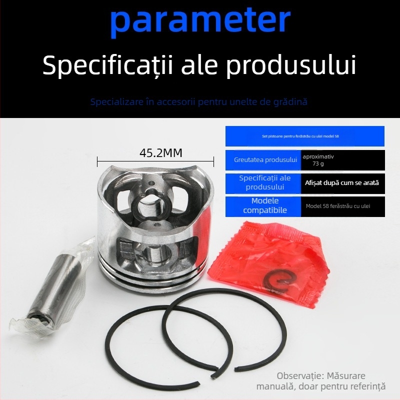 Kyushu garden kit cilindru pentru drujbă pe benzină 52/58 – inel piston, piston, cilindru, bloc cilindru, asamblare