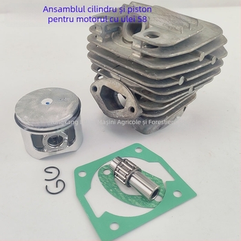 Set cilindru pentru motofierăstrău, inel piston și rulment cu role, model 5200/58