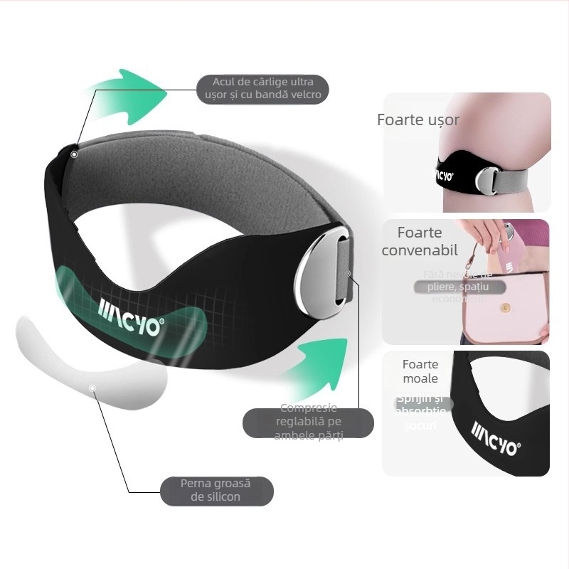 Protector genunchi din silicon pentru sporturi — nivel profesionist, protecție pentru patela, potrivit pentru baschet, alergare și ciclism