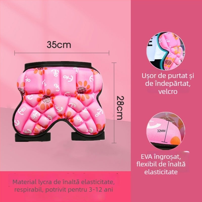 Protecții pentru șolduri la patinaj pentru copii – material burete, model tb-0828, protecție încheietură