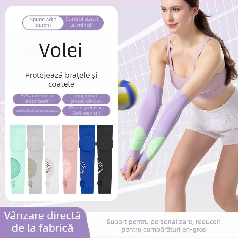 Cotiere pentru volei, din bumbac sintetic cu față dublă, protecție pentru cot pentru adulți