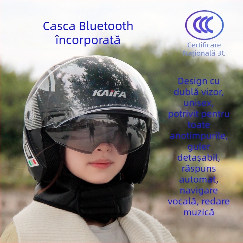 Cască pentru vehicul electric, ABS, stil 3/4, certificare 3C, universal pentru toate anotimpurile