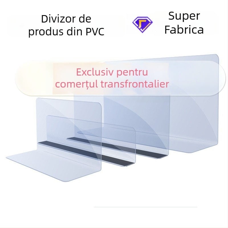 Distanțiere magnetice transparente pentru rafturi, din plastic, montaj pe birou, 4 niveluri, design simplu și modern