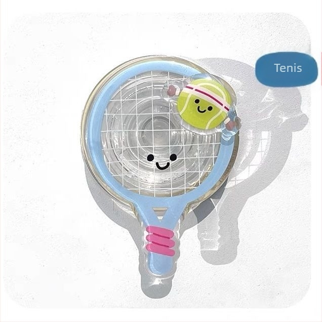 Suport magnetic pentru telefon, design drăguț și creativ cu motiv tenis de masă/badminton – din plastic, personalizabil, pandantiv decorativ