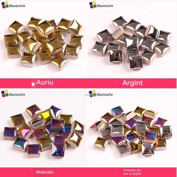 Fragmente ceramice pentru mozaic – realizare manuală, forme neregulate, suprafață glazurată