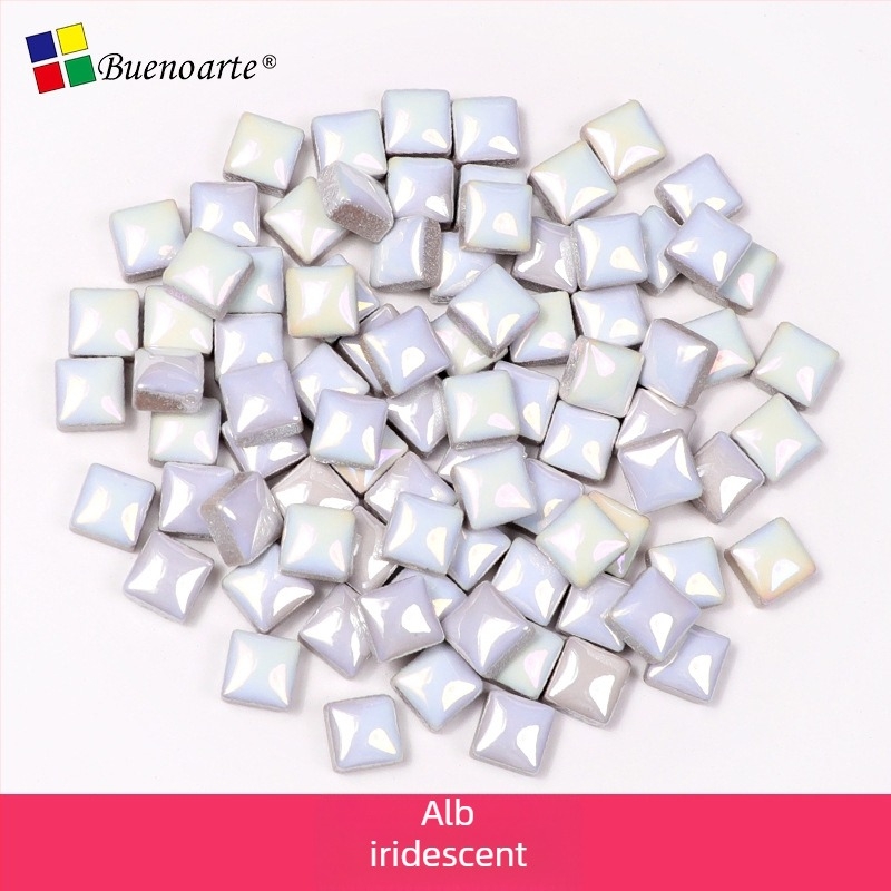 Fragmente ceramice pentru mozaic – realizare manuală, forme neregulate, suprafață glazurată