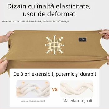 Sac de dormit tip plic, material exterior și căptușeală 100% poliester, greutate 500 g, destinat adulților, potrivit pentru hoteluri, camping, sufragerie și birou.
