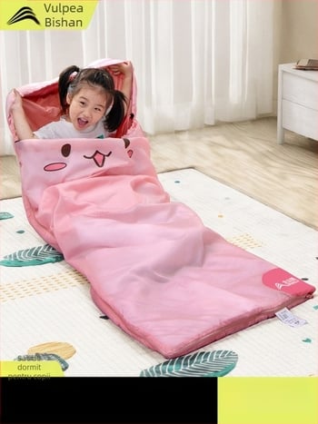 Sac de dormit pentru copii, camping, model tip plic, umplutură poliester, căptușeală și țesătură poliesteră; greutate 850 g; pentru copii