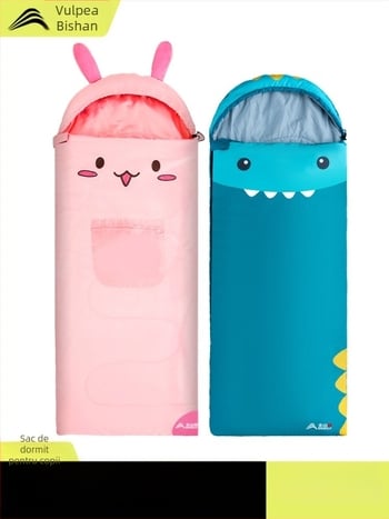 Sac de dormit pentru copii, camping, model tip plic, umplutură poliester, căptușeală și țesătură poliesteră; greutate 850 g; pentru copii