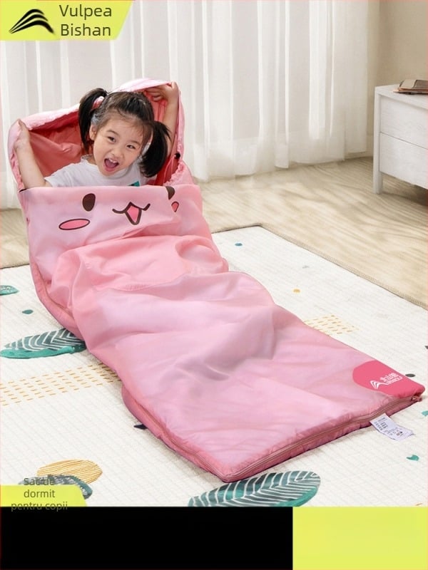 Sac de dormit pentru copii, camping, model tip plic, umplutură poliester, căptușeală și țesătură poliesteră; greutate 850 g; pentru copii