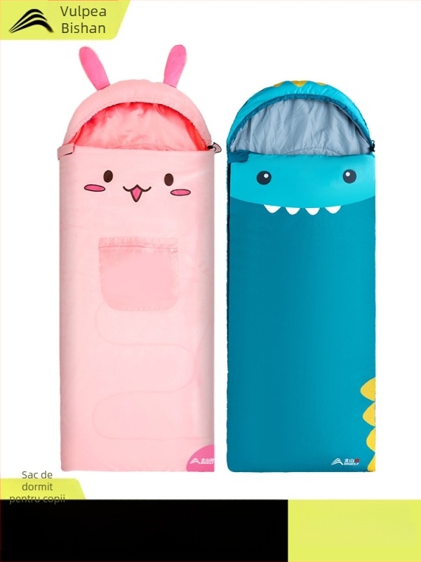 Sac de dormit pentru copii, camping, model tip plic, umplutură poliester, căptușeală și țesătură poliesteră; greutate 850 g; pentru copii