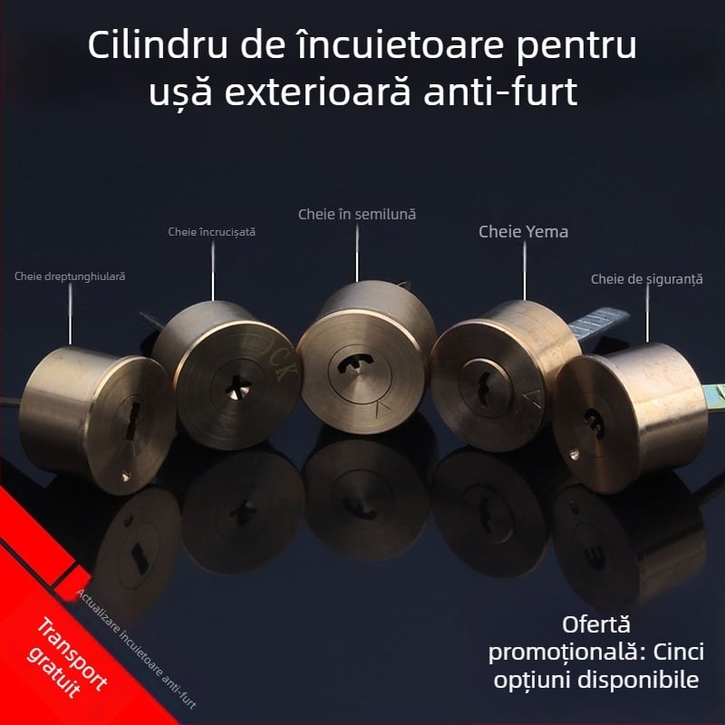 Încuietoare de ușă din cupru, tip ball-type, model 9219, stil american