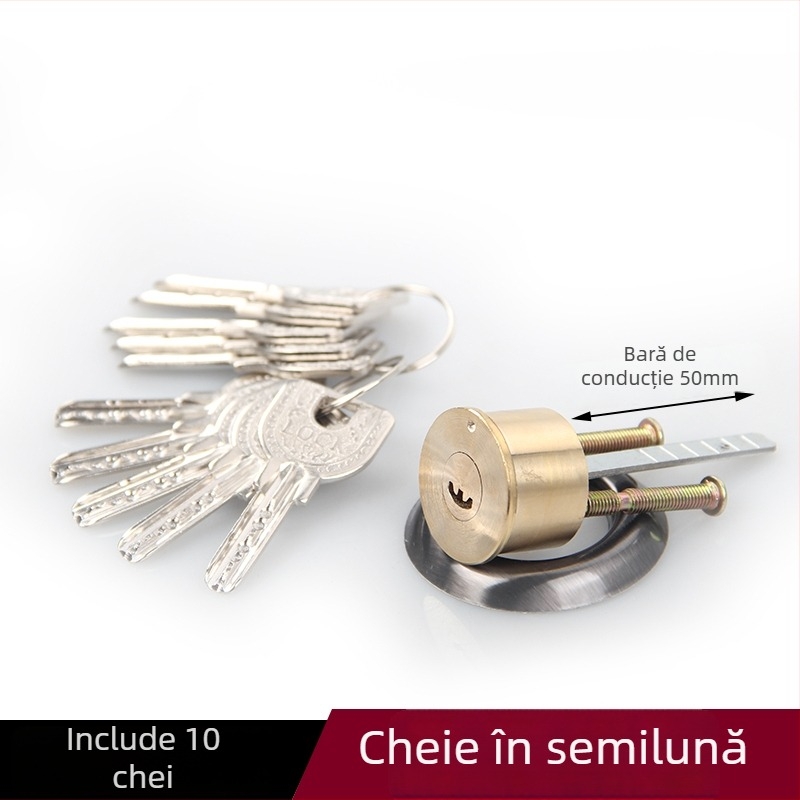 Încuietoare de ușă din cupru, tip ball-type, model 9219, stil american