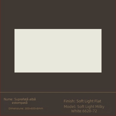 Gresie porțelan glazurată pentru pereți interiori, suprafață cu iluminare difuză, stil vânt liniștit, model 6620-72