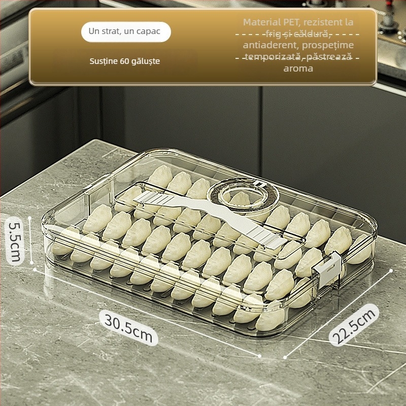 Beduo Yang – Cutie pentru colțunași cu design multistrat, depozitare sigilată, portabil, plastic alimentar