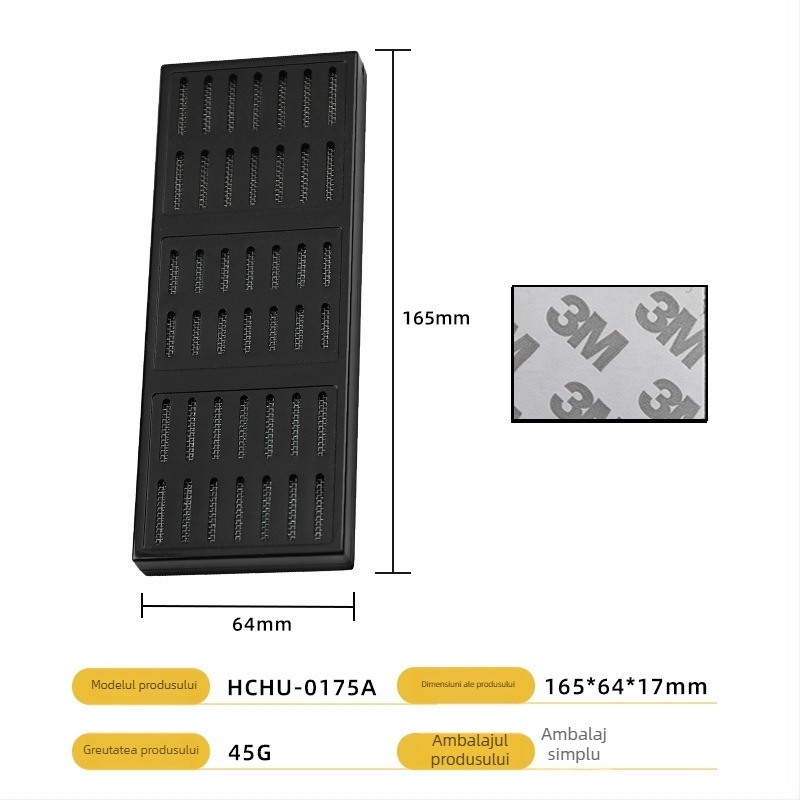 Umidificator de trabucuri — Cutie portabilă dreptunghiulară, oțel inoxidabil + ABS, pentru trabucuri și ceai, HANNICOOK