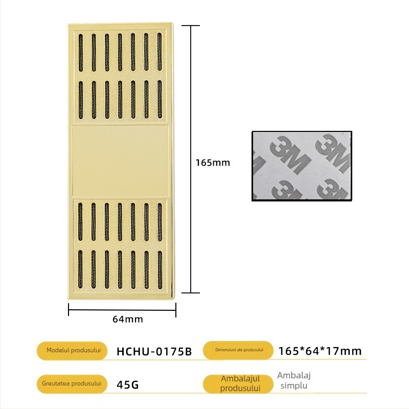 Umidificator de trabucuri — Cutie portabilă dreptunghiulară, oțel inoxidabil + ABS, pentru trabucuri și ceai, HANNICOOK