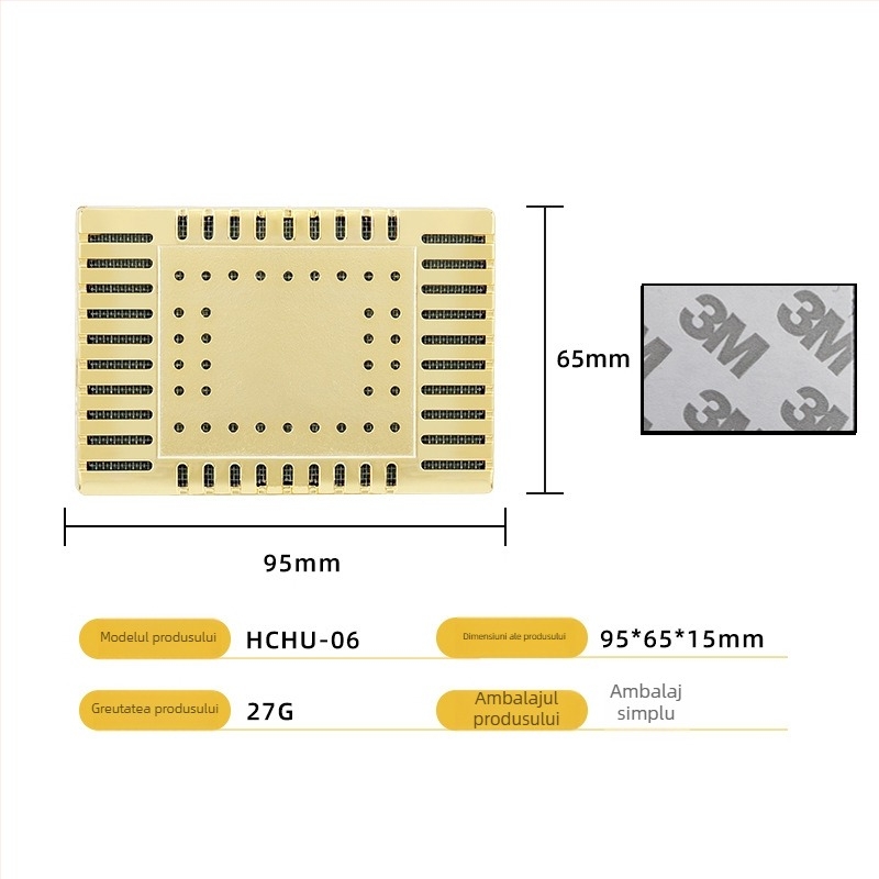 Umidificator de trabucuri — Cutie portabilă dreptunghiulară, oțel inoxidabil + ABS, pentru trabucuri și ceai, HANNICOOK