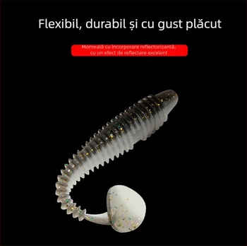 Vertical Star momeală moale cu coadă în formă de T, nălucă artificiale/biomimice