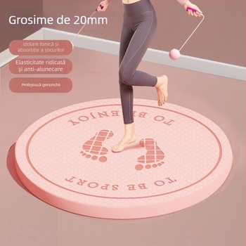 Covoraș de yoga, grosime 6 mm, model cu amprentă de picior, culoare solidă