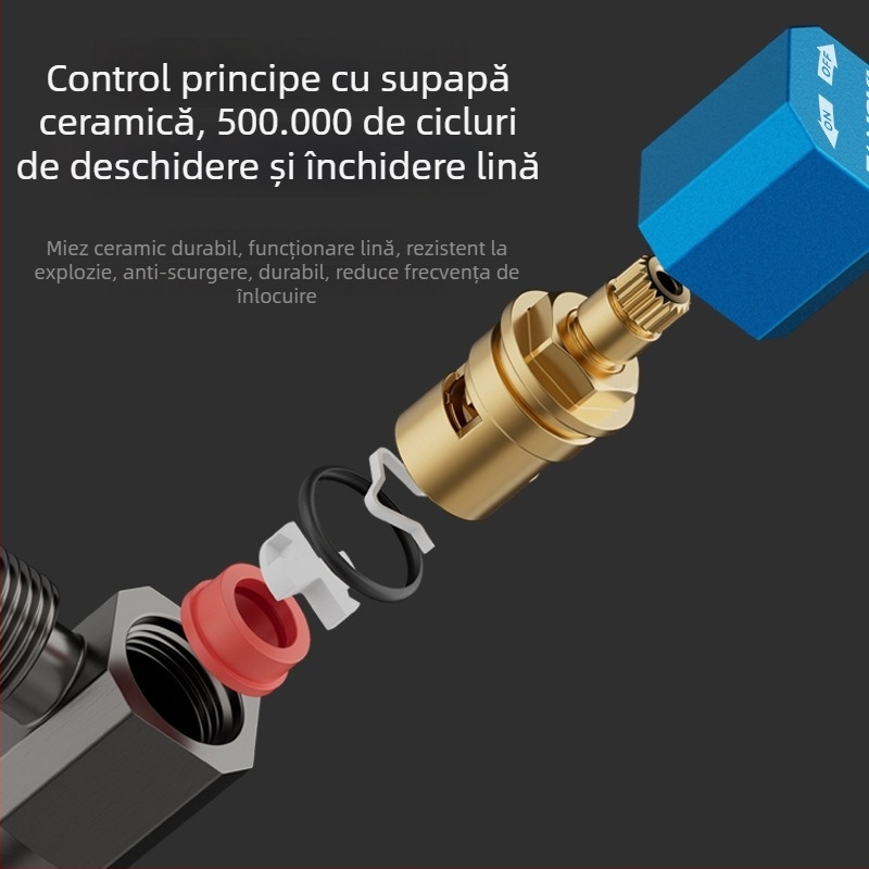 Valvă unghiulară din oțel inoxidabil, montaj încorporat, presiune de lucru 1,0 MPa, conexiune 1/2 in, universală pentru apă rece și caldă