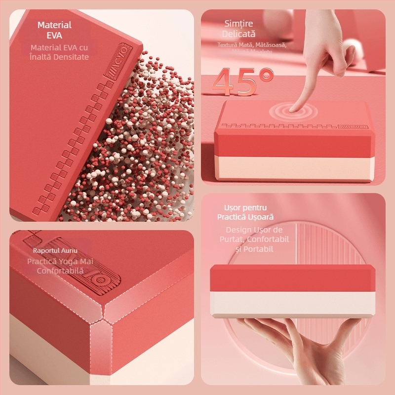 Bloc de yoga EVA, cu densitate înaltă, pentru începători și dans – antiderapant, rezistent la uzură