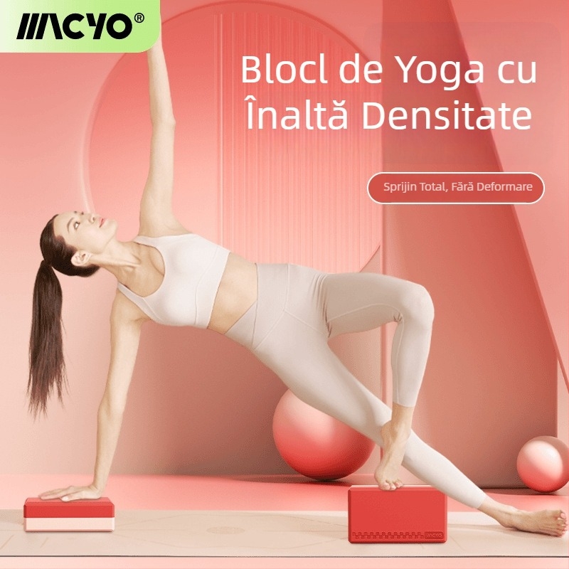 Bloc de yoga EVA, cu densitate înaltă, pentru începători și dans – antiderapant, rezistent la uzură