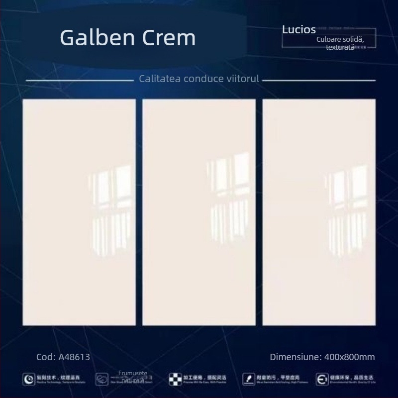 Plăci pentru pereți, finisaj lucios, lumină moale pentru baie, absorbție de apă ≤0.5%