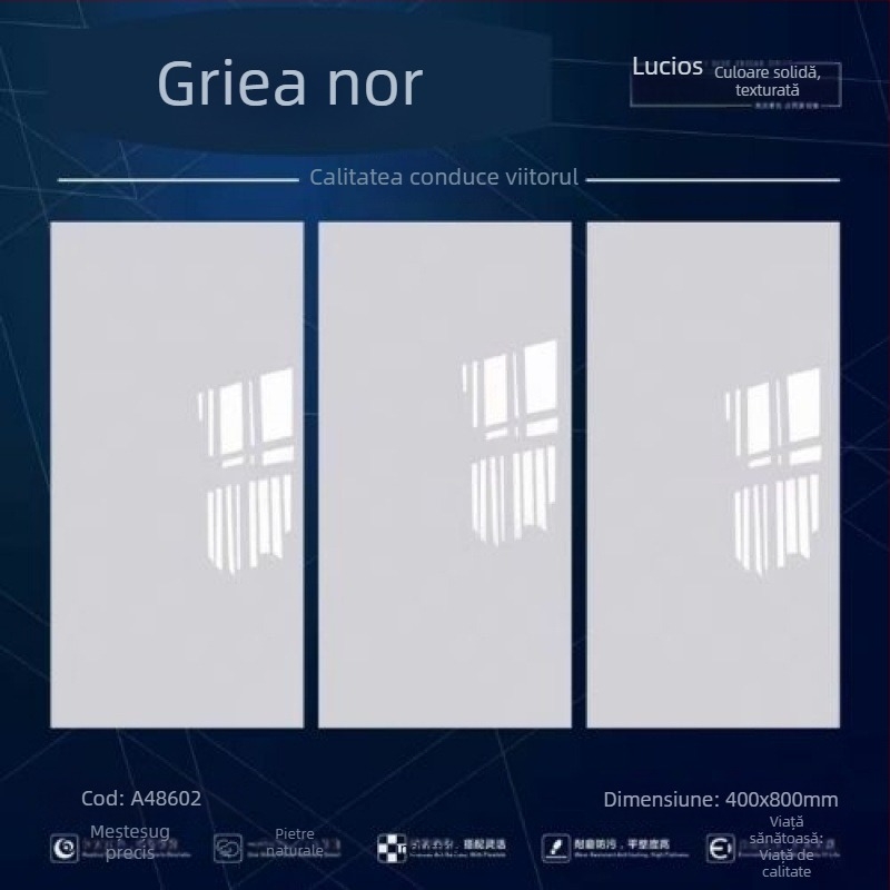 Plăci pentru pereți, finisaj lucios, lumină moale pentru baie, absorbție de apă ≤0.5%