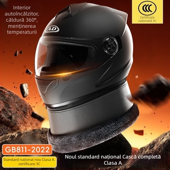 Cască integrală pentru motocicletă ABS+PC, certificat 3C (cod 2024091105021556), utilizare de iarnă pentru adulți, pentru deplasări cu motocicleta