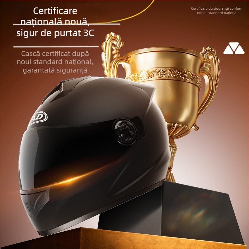  Cască integrală pentru motocicletă ABS+PC, certificat 3C (cod 2024091105021556), utilizare de iarnă pentru adulți, pentru deplasări cu motocicleta