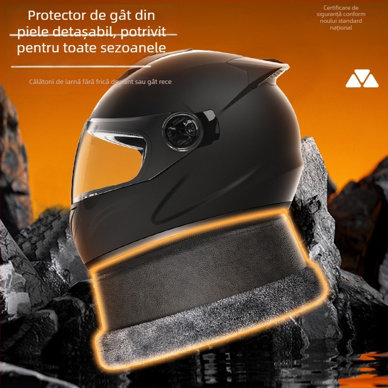  Cască integrală pentru motocicletă ABS+PC, certificat 3C (cod 2024091105021556), utilizare de iarnă pentru adulți, pentru deplasări cu motocicleta
