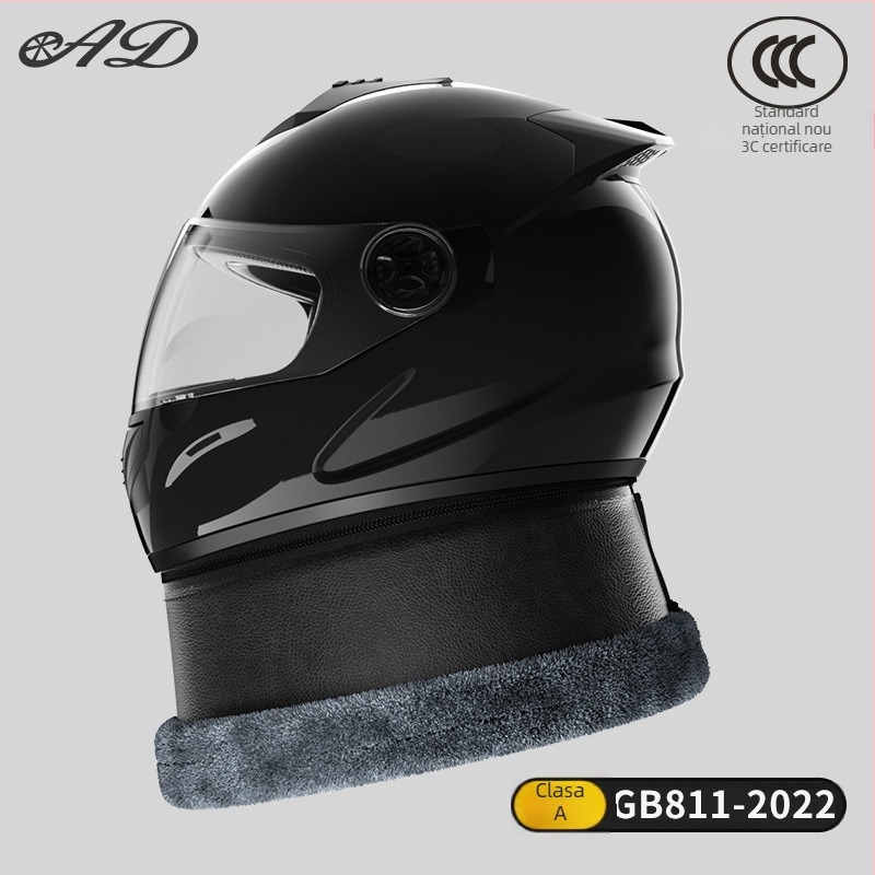 Cască integrală pentru motocicletă ABS+PC, certificat 3C (cod 2024091105021556), utilizare de iarnă pentru adulți, pentru deplasări cu motocicleta