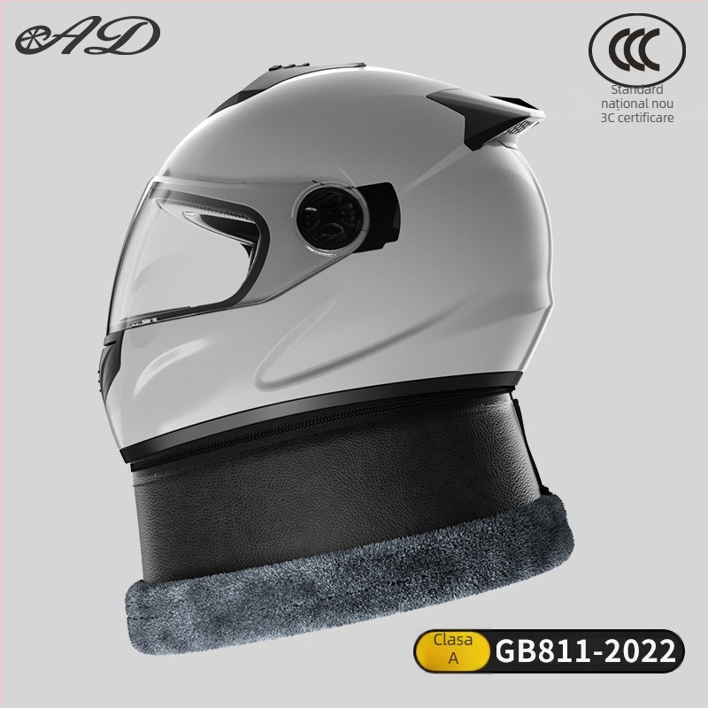 Cască integrală pentru motocicletă ABS+PC, certificat 3C (cod 2024091105021556), utilizare de iarnă pentru adulți, pentru deplasări cu motocicleta