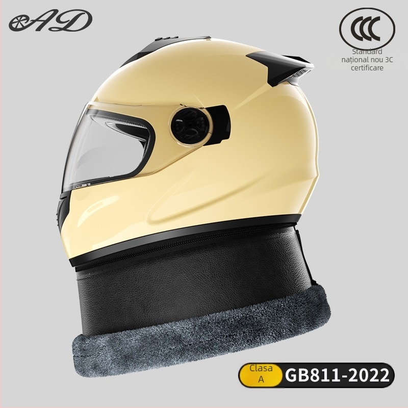Cască integrală pentru motocicletă ABS+PC, certificat 3C (cod 2024091105021556), utilizare de iarnă pentru adulți, pentru deplasări cu motocicleta