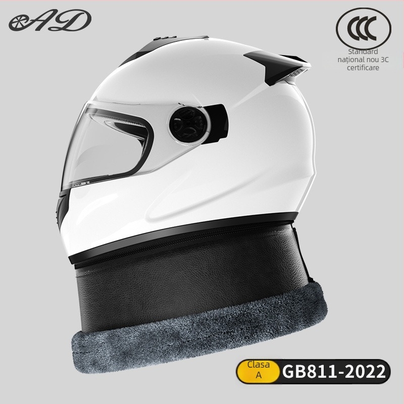 Cască integrală pentru motocicletă ABS+PC, certificat 3C (cod 2024091105021556), utilizare de iarnă pentru adulți, pentru deplasări cu motocicleta