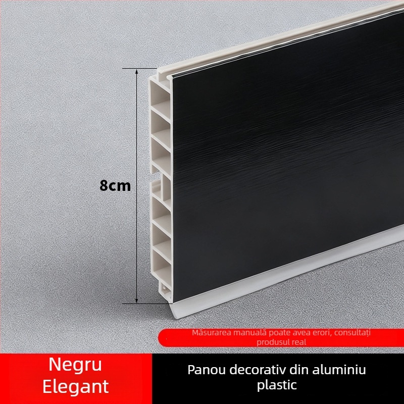 Kick Plate din aliaj de aluminiu pentru dulapuri de bucătărie, stil plat modern minimalist, model Kick Plate, Nr. 161, brand bls/Baodisi