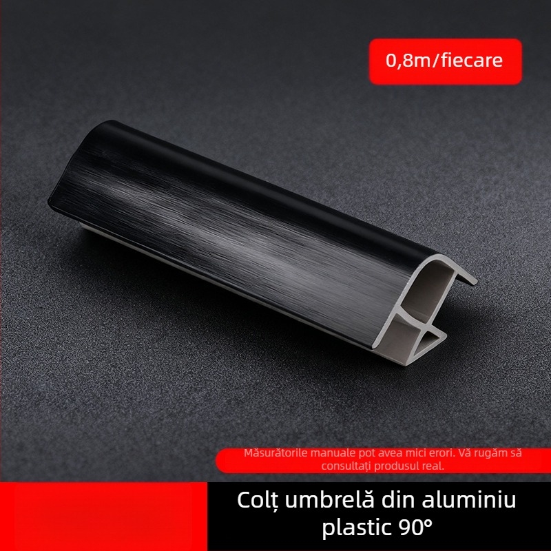 Kick Plate din aliaj de aluminiu pentru dulapuri de bucătărie, stil plat modern minimalist, model Kick Plate, Nr. 161, brand bls/Baodisi