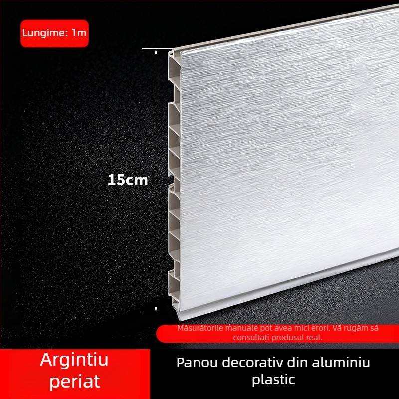 Kick Plate din aliaj de aluminiu pentru dulapuri de bucătărie, stil plat modern minimalist, model Kick Plate, Nr. 161, brand bls/Baodisi