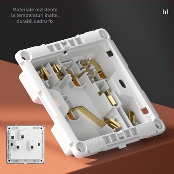 Panou întrerupător priză pentru montaj pe perete, cu control unic, cu cinci găuri, 10A, 220-250V AC, contacte din bronz fosfor, certificat CCC