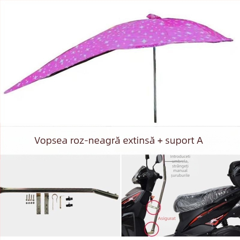 Copertă UV detașabilă pentru vehicule electrice – umbrelă de soare și adăpost de ploaie (UPF > 50)