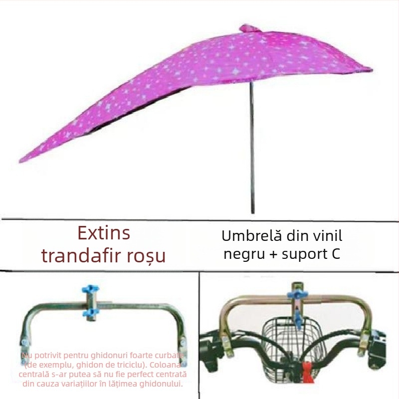 Copertă UV detașabilă pentru vehicule electrice – umbrelă de soare și adăpost de ploaie (UPF > 50)