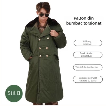 Palton din bumbac, cu țesătură 100% bumbac, impermeabil, rezistent la vânt, încălzește, unisex.