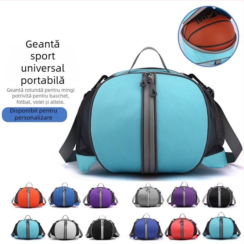 Geantă de baschet cu curea de umăr simplă/dublă, rucsac de antrenament, Oxford, logo imprimat, brand Weika, potrivită pentru baschet, fotbal și volei