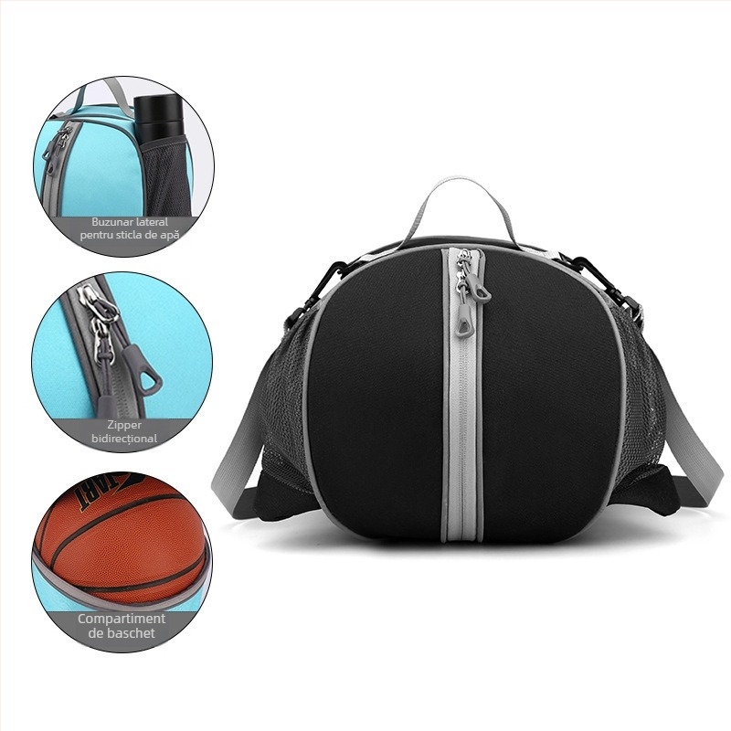 Geantă de baschet cu curea de umăr simplă/dublă, rucsac de antrenament, Oxford, logo imprimat, brand Weika, potrivită pentru baschet, fotbal și volei