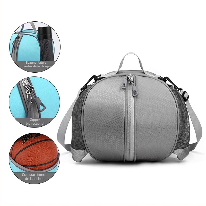 Geantă de baschet cu curea de umăr simplă/dublă, rucsac de antrenament, Oxford, logo imprimat, brand Weika, potrivită pentru baschet, fotbal și volei