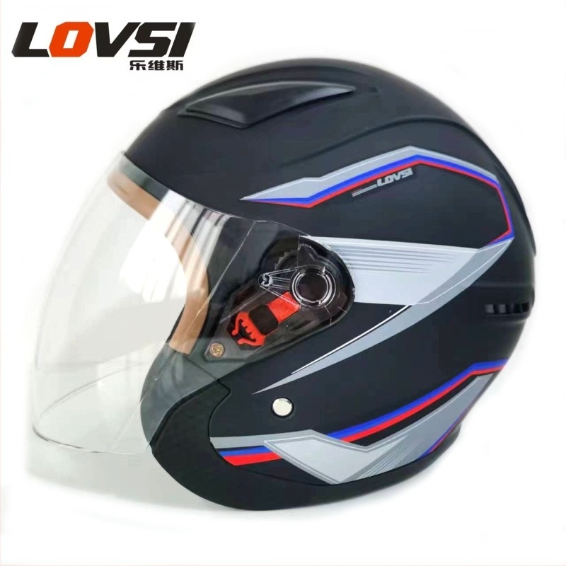 LOVIS/LOVSI ABS 3C certificat, cască de motocicletă 3/4, pentru toate anotimpurile, unisex pentru adulți, siguranță în trafic